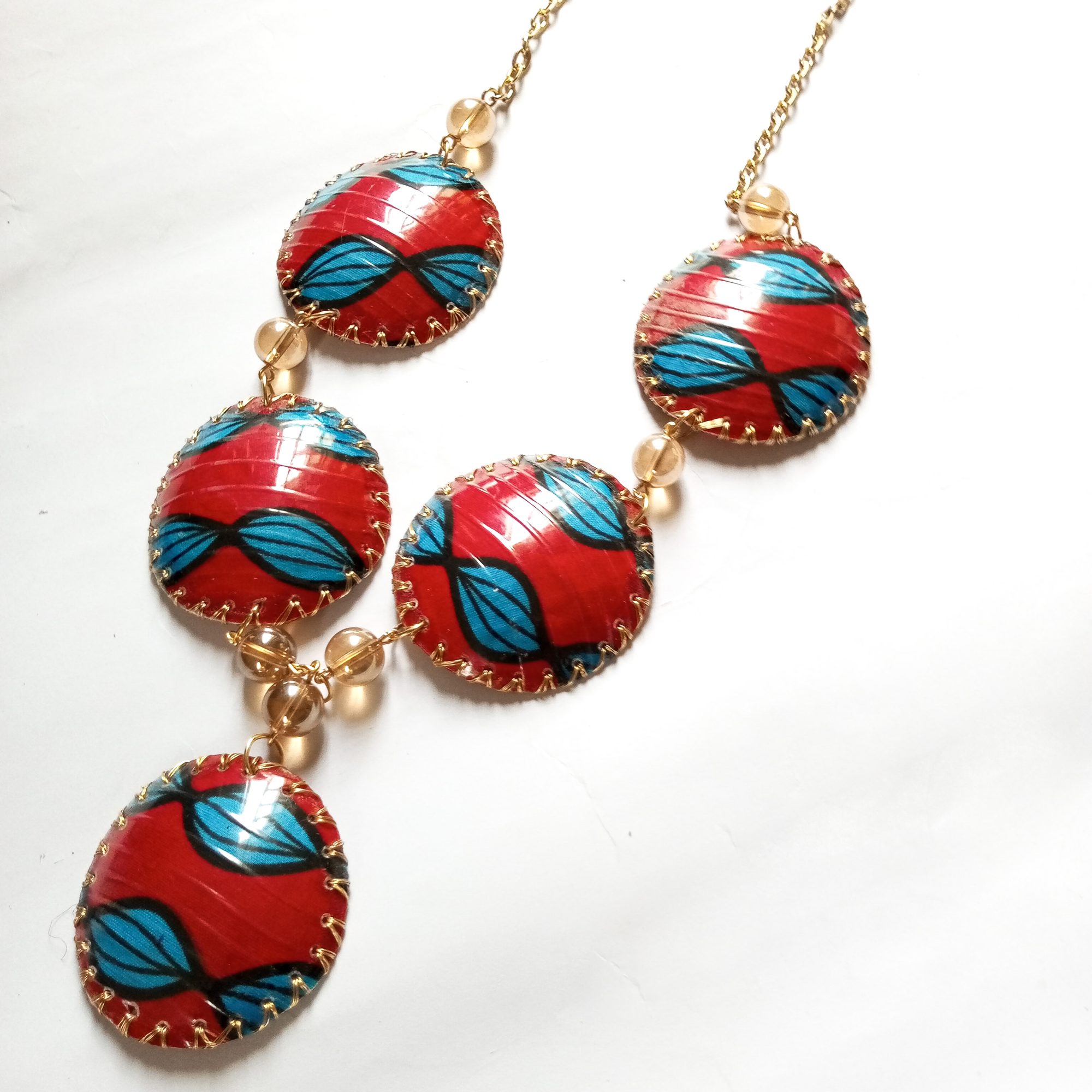Art jewellery piece 12, wearable art from reclaimed materials