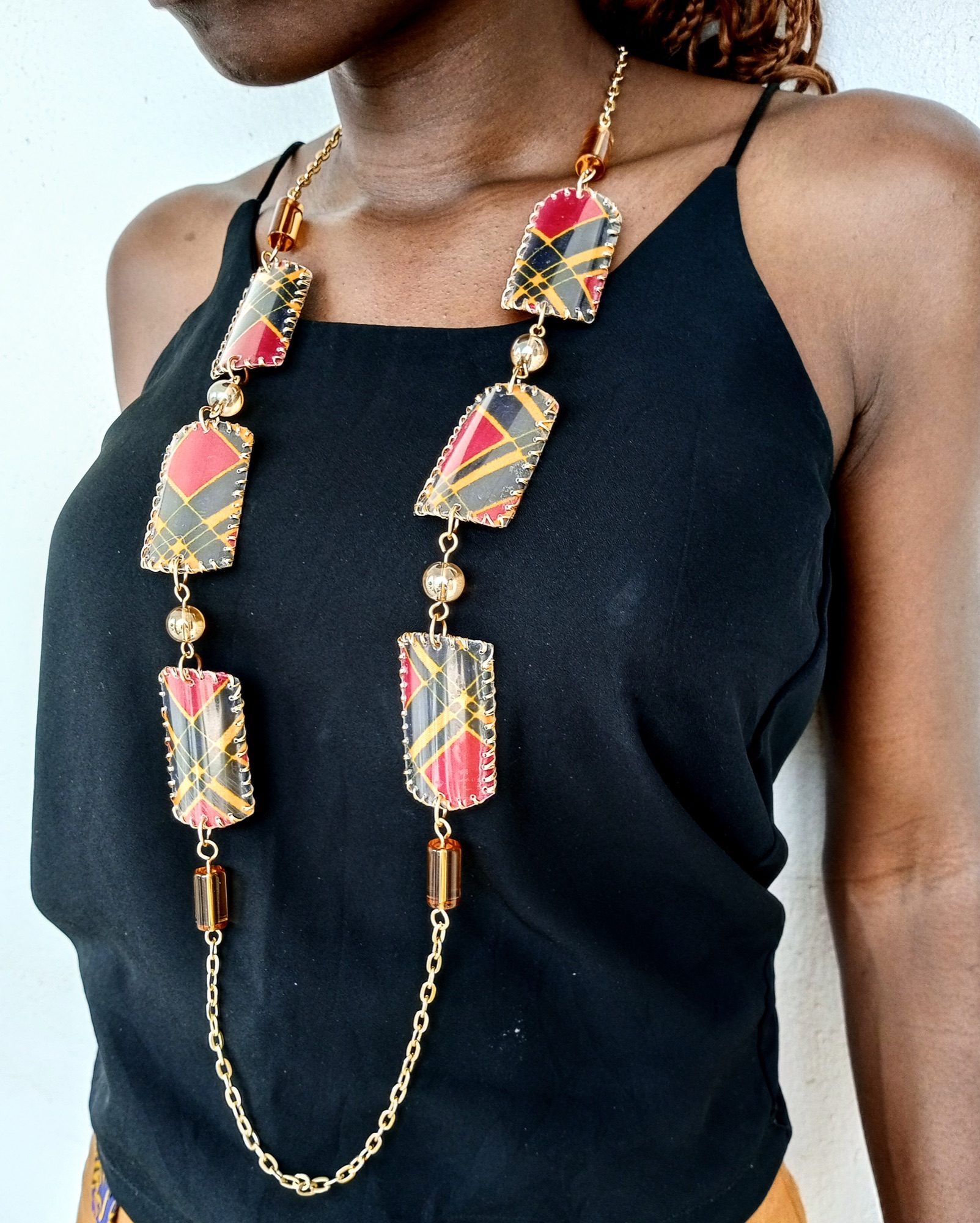 Art jewellery piece 03, wearable art from reclaimed materials