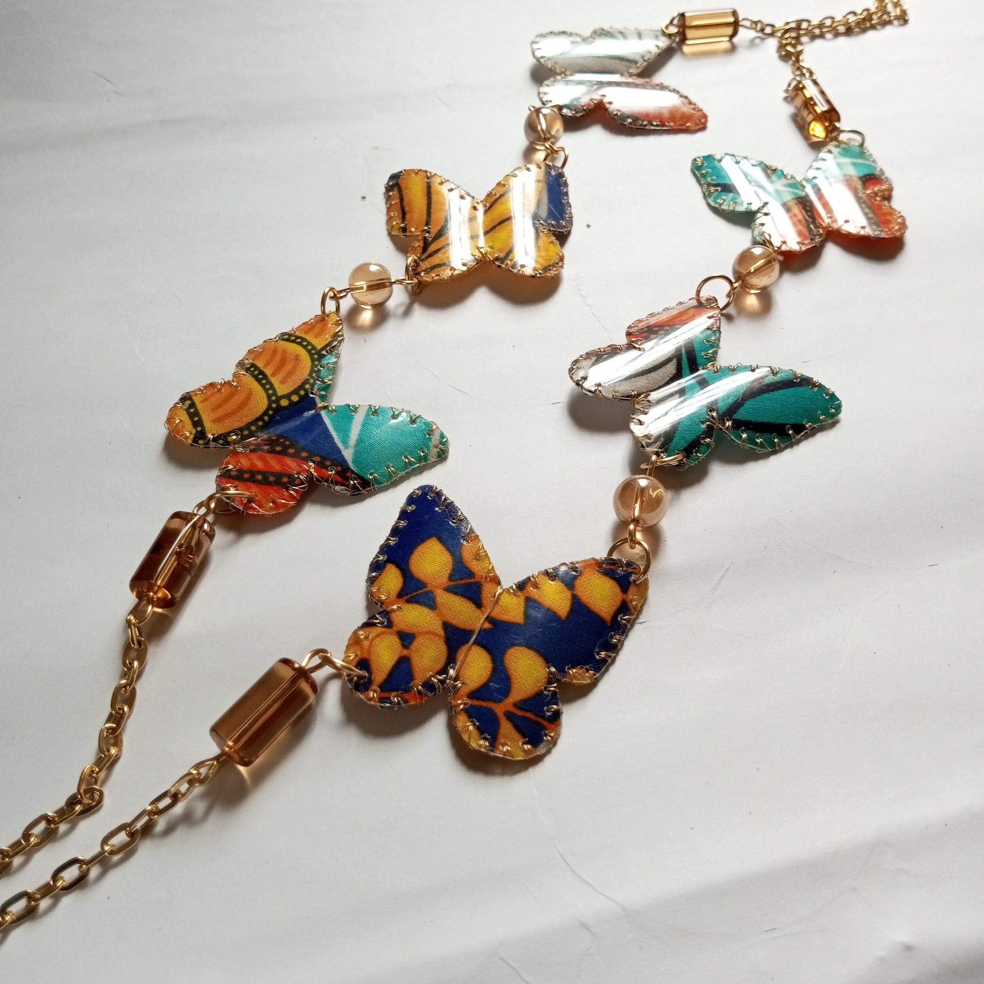 Art jewellery piece, wearable art from reclaimed materials