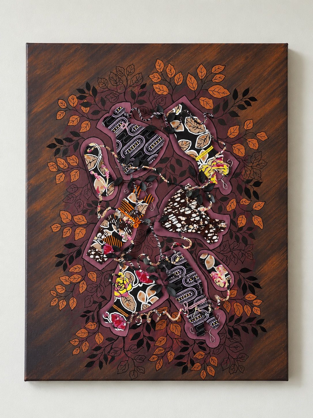 Wall art piece 16, mixed media on reclaimed material